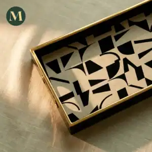 Арт поднос Geometric Noir Tray – снимка 2