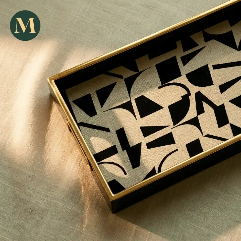 Арт поднос Geometric Noir Tray – снимка 2