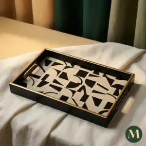 Арт поднос Geometric Noir Tray – снимка 3