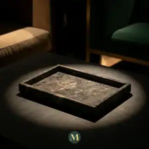 Луксозен Мраморен Поднос Noir Vanity Tray – снимка 11