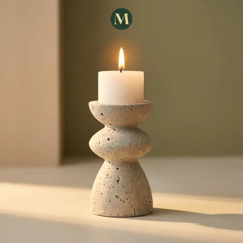 Мраморен Свещник “Emerald Forest Candle”