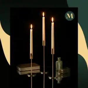 Луксозен Комплект Златни Свещници Gold Glow Set – снимка 5