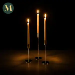Луксозен Комплект Златни Свещници Gold Glow Set – снимка 6