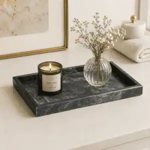 Луксозен Мраморен Поднос Noir Vanity Tray – снимка 10
