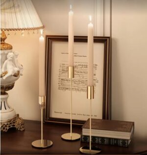 Луксозен Комплект Златни Свещници Gold Glow Set – снимка 2