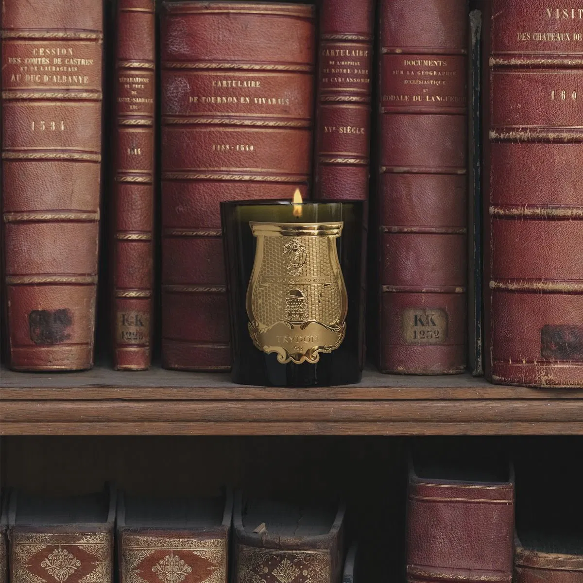 Луксозна Ароматна Свещ Trudon – Madeleine (Кожа, Кралски Ирис, Роза & Тъмен Карамфил) – снимка 4