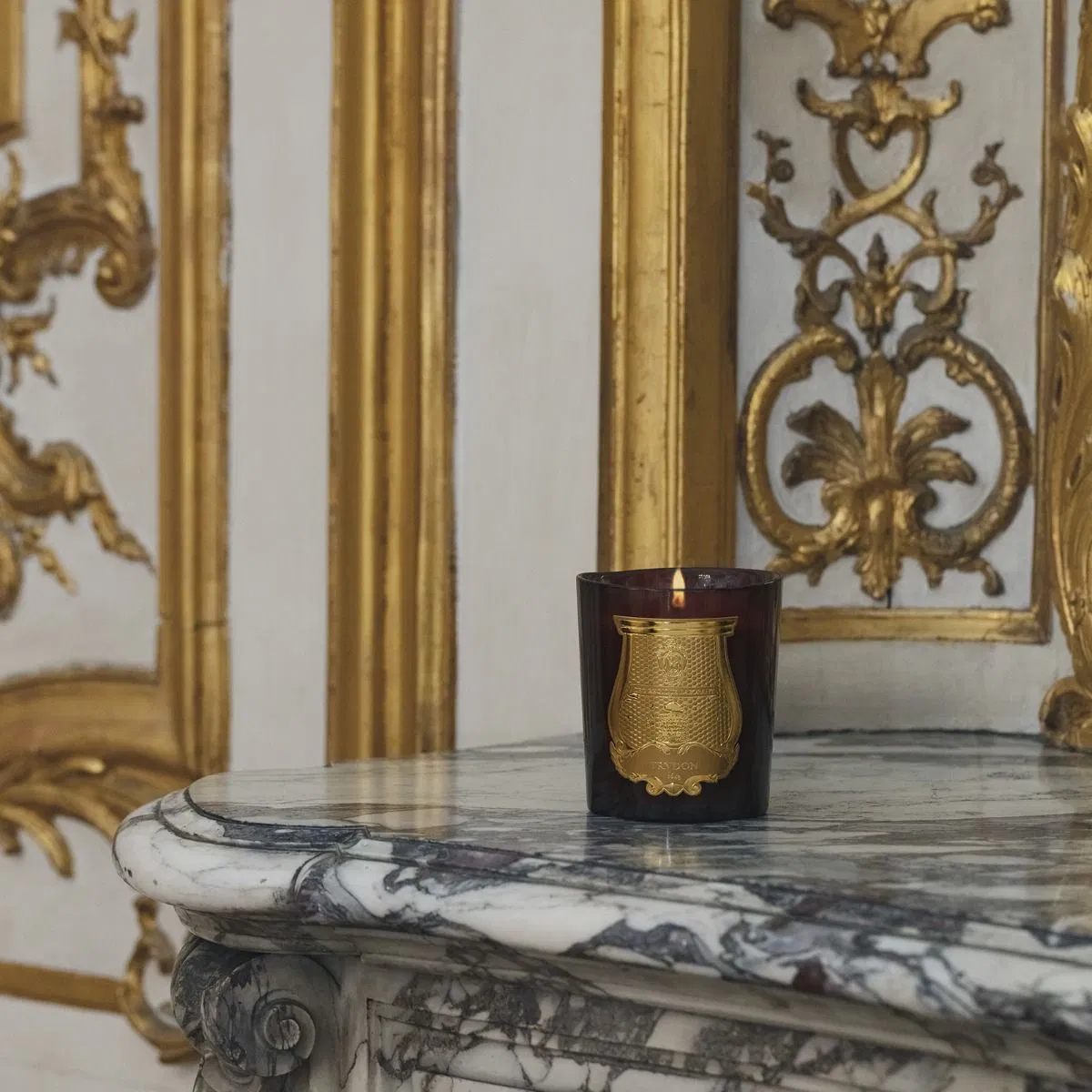 Луксозна Ароматна Свещ Trudon – Madeleine (Кожа, Кралски Ирис, Роза & Тъмен Карамфил) – снимка 2