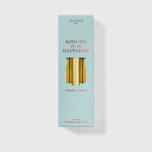 Комплект Луксозни Свещи Тейпър Trudon – Gold Madeleine (Кралски Ритуал: Занаятчийски Трапезни Свещи без Дим & – снимка 3