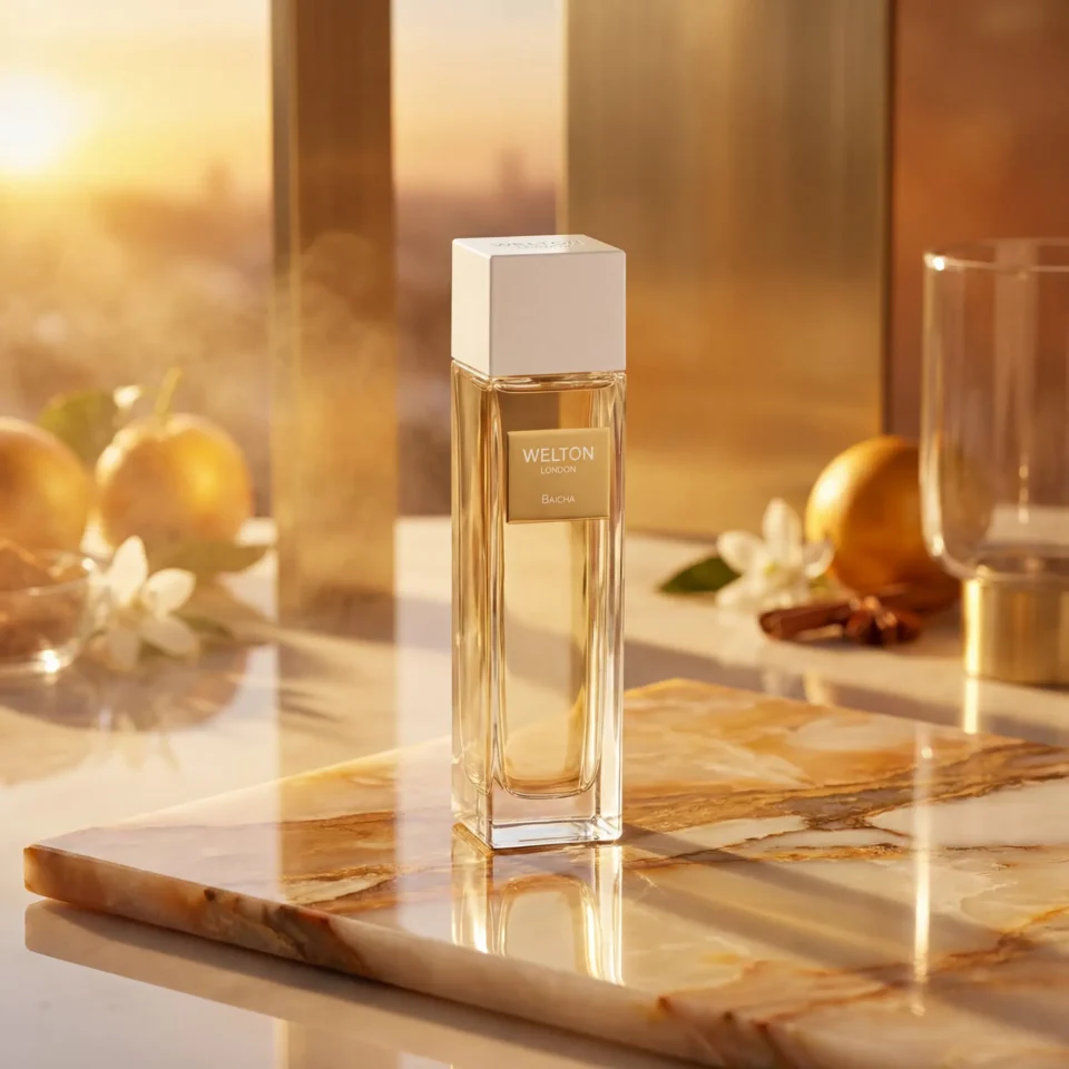 Нишов Парфюм WELTON LONDON – Baicha Eau de Parfum (Чай Гънпаудър, Малина, Масло от ирис и Бял кедър) – снимка 2