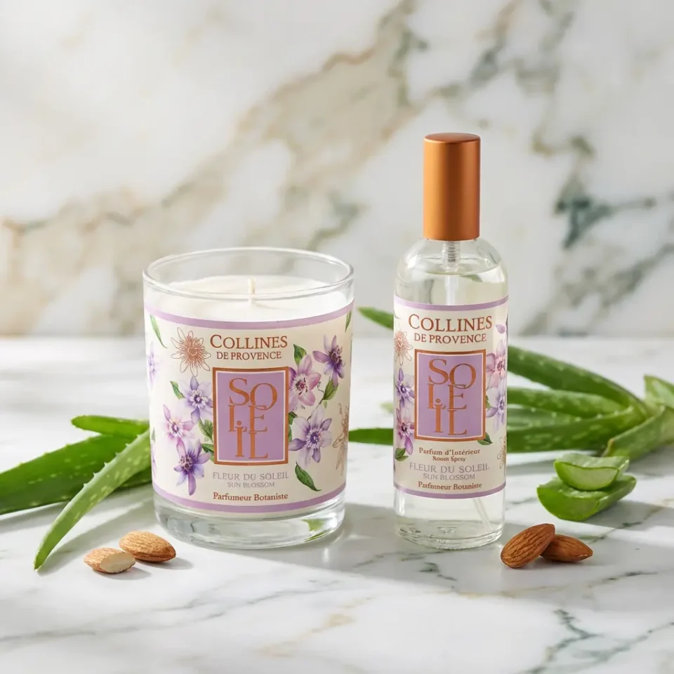 Soleil Sun Blossom Ritual – Луксозен ароматен сет със свещ и спрей за дома | –50% – снимка 2