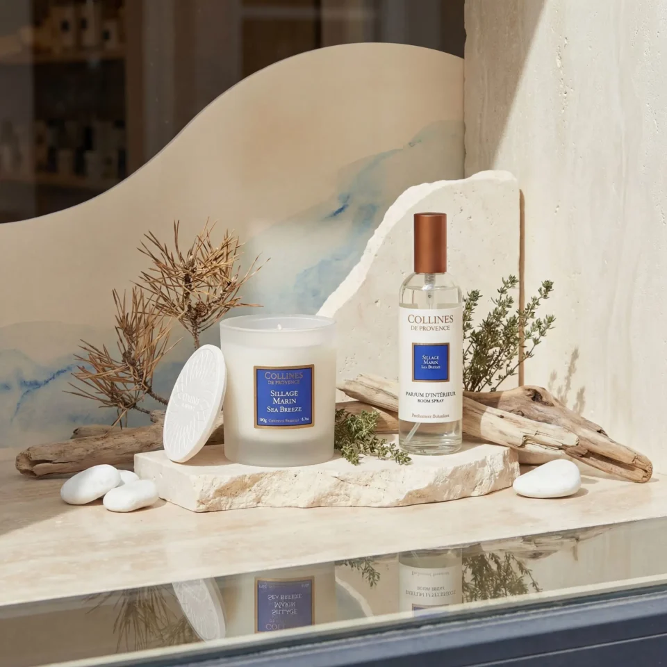Sea Breeze Coastal Ritual: Луксозен ароматен сет със свещ и спрей за стая | -50%