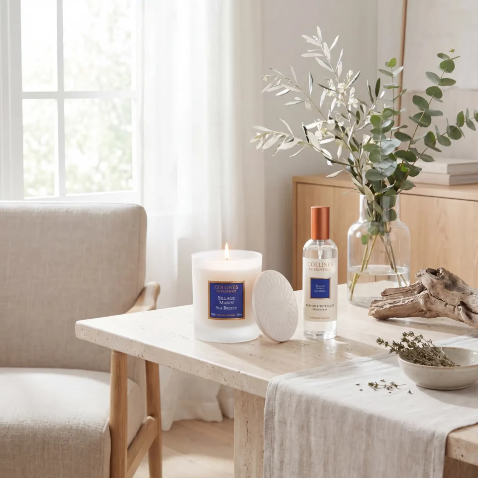 Sea Breeze Coastal Ritual – Луксозен ароматен сет със свещ и спрей за дома | –50% – снимка 2