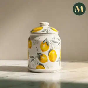 Слънцето на Амалфи | Керамичен съд за съхранение с капак Lemon Bliss – снимка 3