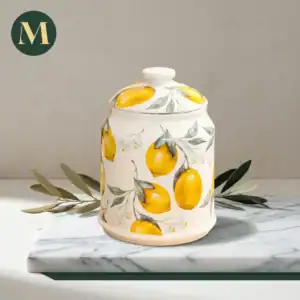 Слънцето на Амалфи | Керамичен съд за съхранение с капак Lemon Bliss – снимка 4