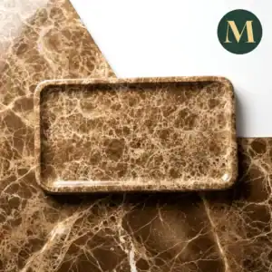 Луксозен поднос от естествен мрамор Carrara Amber – снимка 8