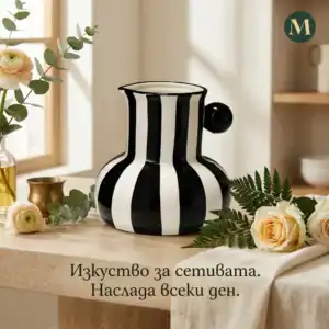Керамична ваза Stripe Fusion – снимка 4