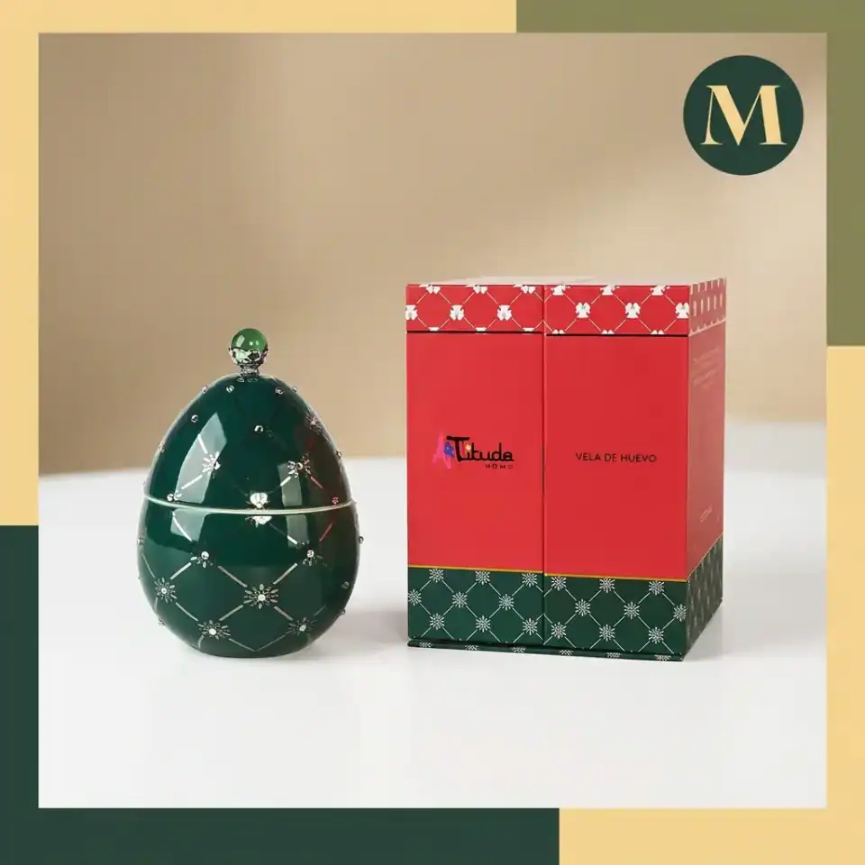 Дизайнерска Свещ „Vela De Huevo Navidad Verde“