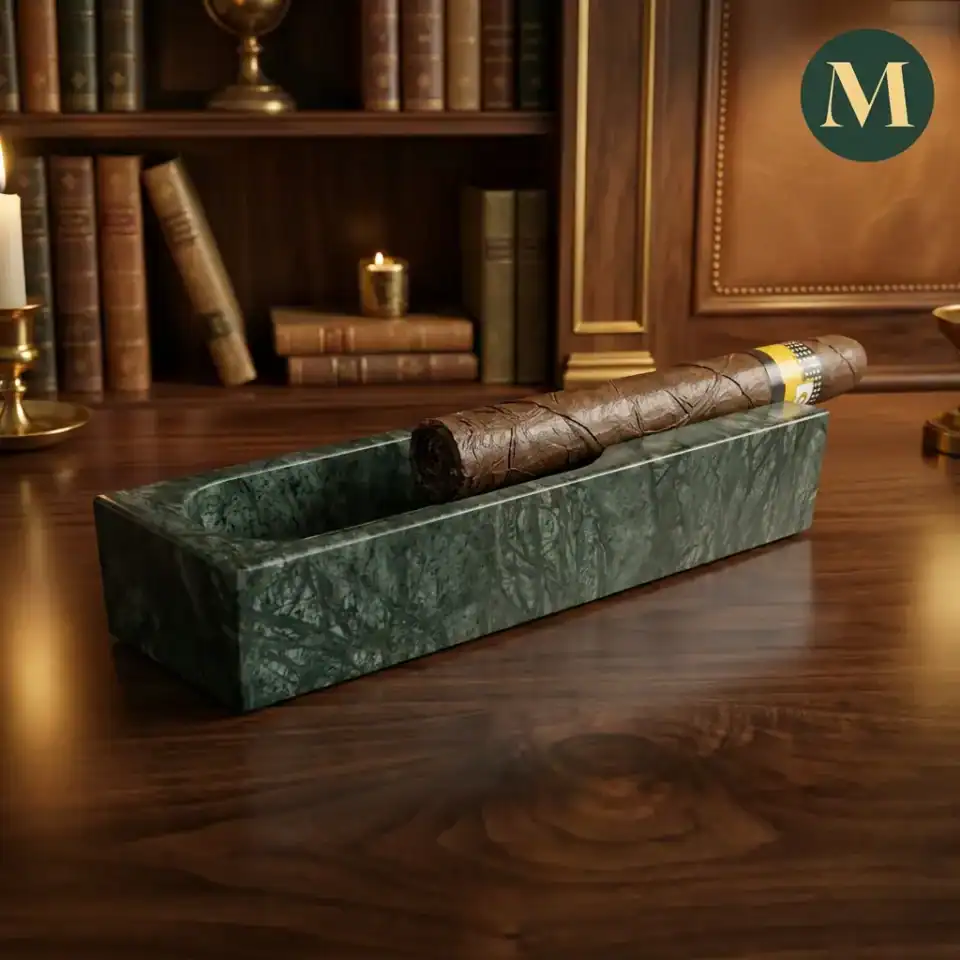Пепелник от Зелен Мрамор Verde Imperial – снимка 2