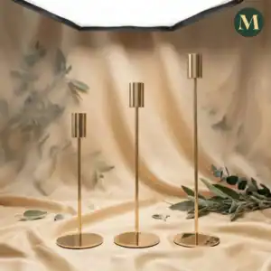 Луксозен Комплект Свещници French Gold Glow Set – снимка 2