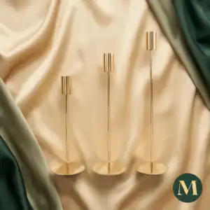 Луксозен Комплект Свещници French Gold Glow Set – снимка 3