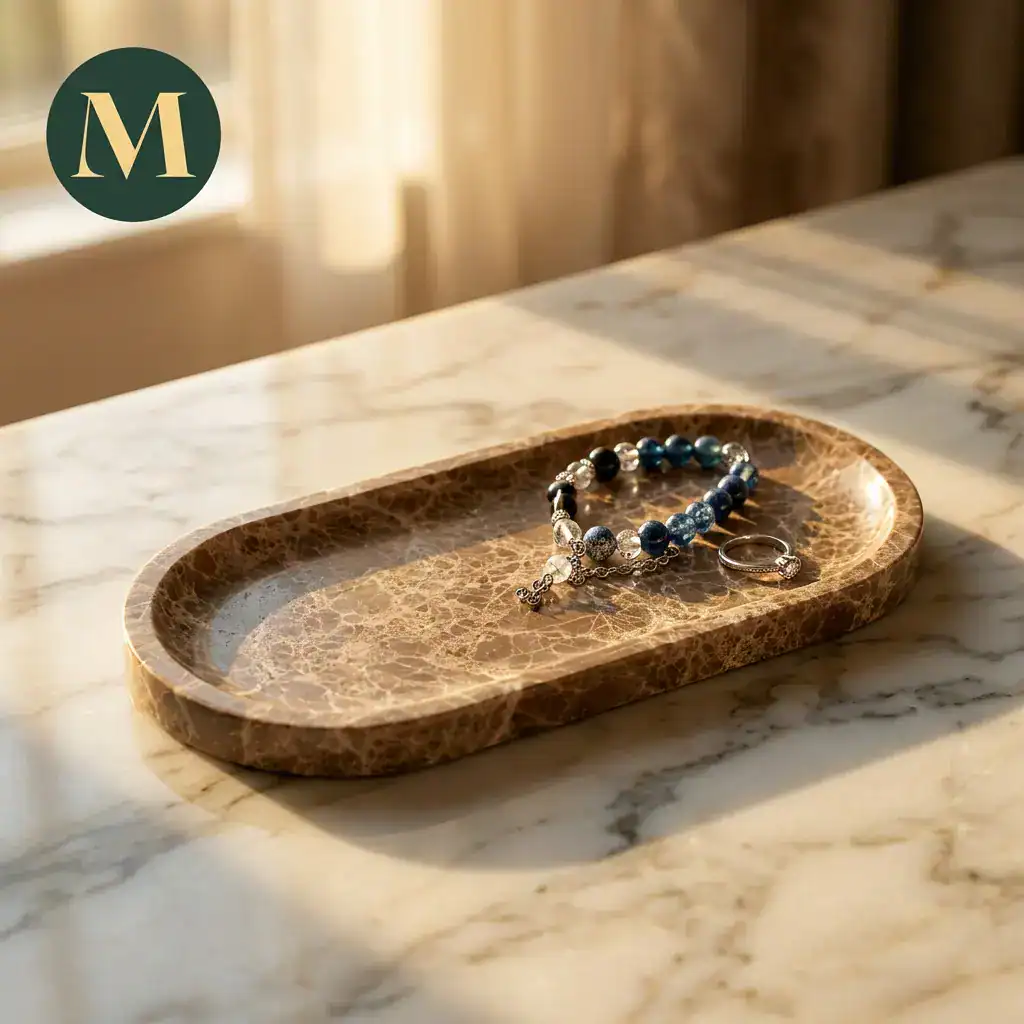 Луксозен Поднос от Естествен Мрамор „Monolith Grand“