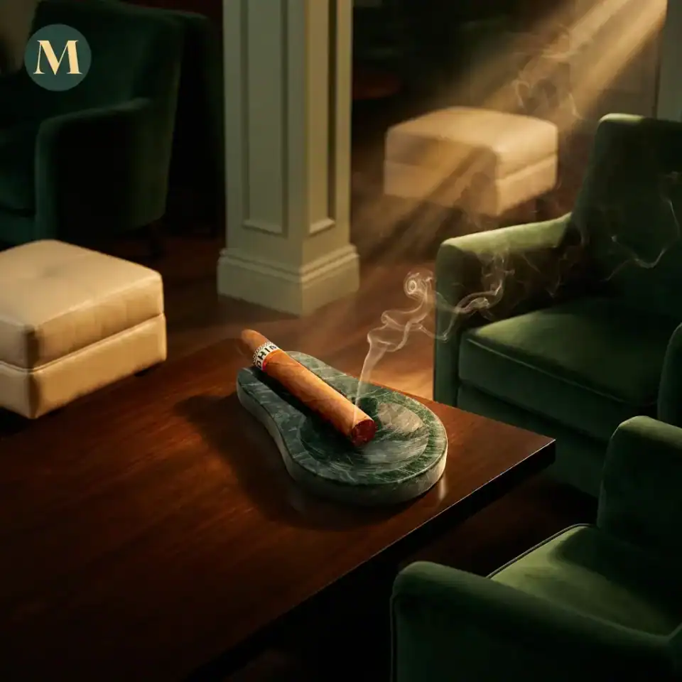 Луксозен Мраморен Пепелник VERDE ROYALE – снимка 2