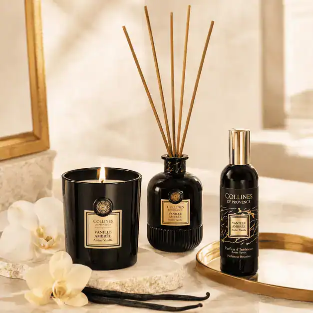 Vanilla Amber Golden Ritual – Свещ, дифузер и спрей | Collines de Provence | –40% – снимка 2