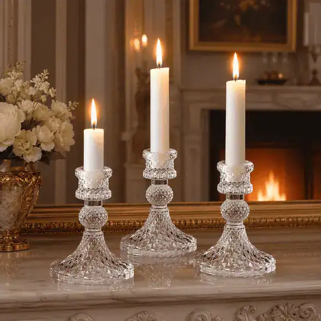 Луксозен Комплект Свещници „Crystal Diamond Harmony“
