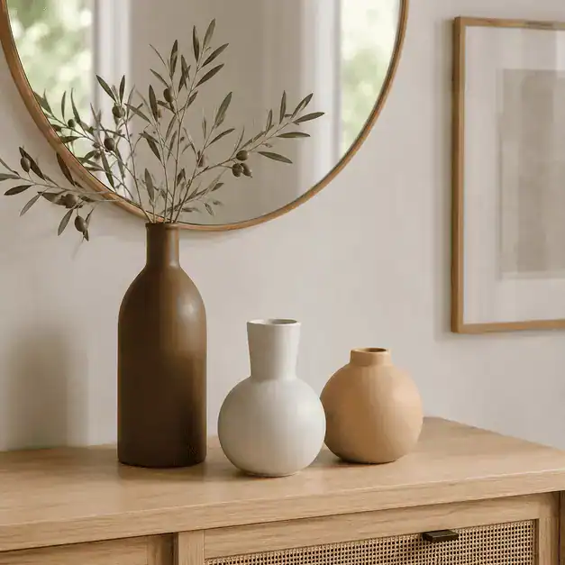 Комплект от 3 броя скандинавски минималистични керамични вази „Morandi“