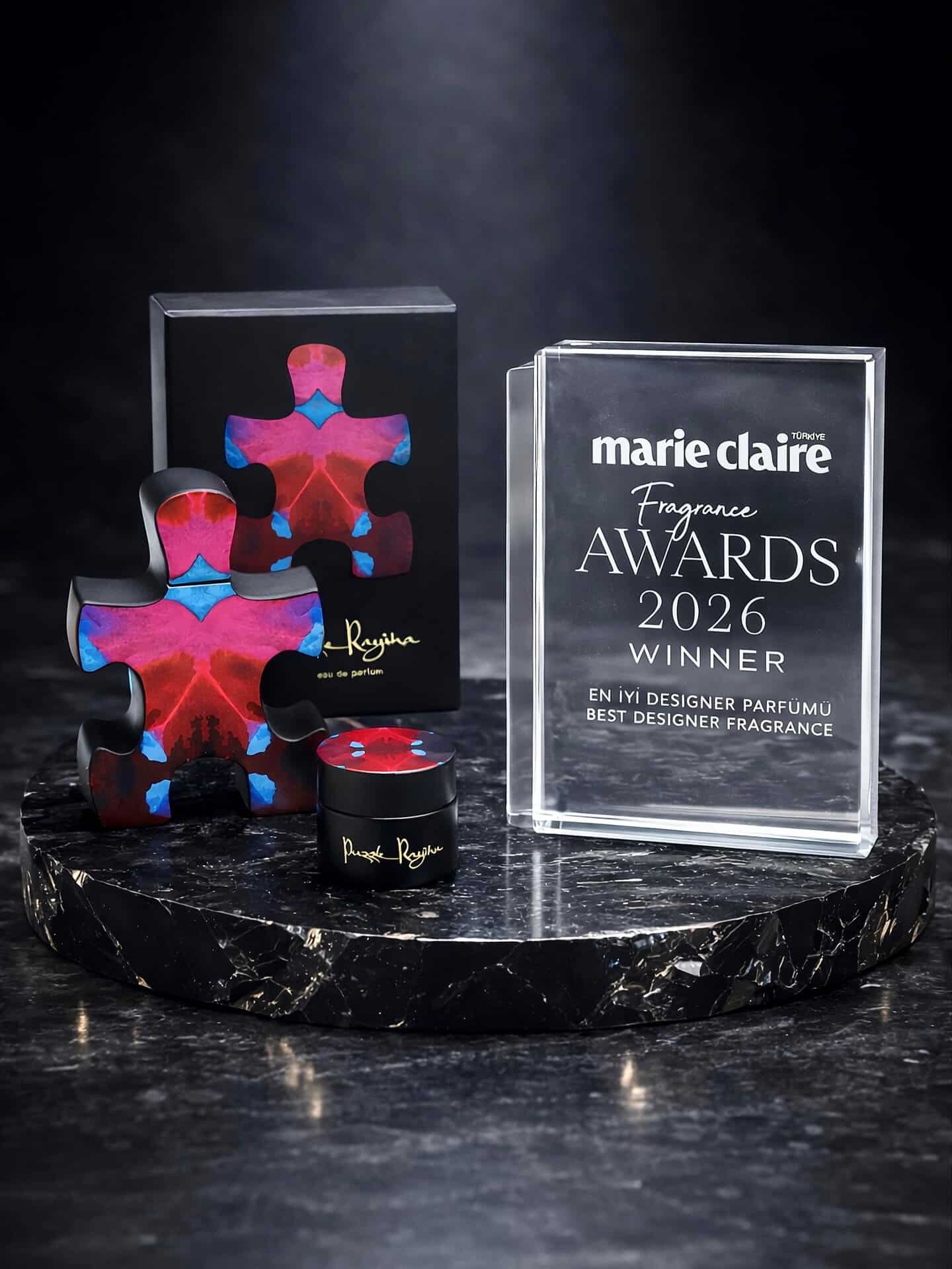 Marie Claire Fragrance Awards, Награда за Най-добър дизайнерски парфюм, Puzzle Rayiha, реален трофей