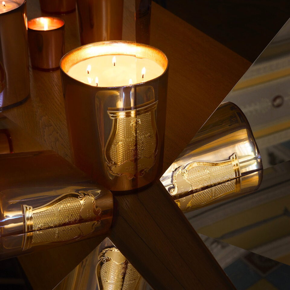 Луксозна Ароматна Свещ Trudon „Galerie des Flammes“ La Nuit des Glaces (Кипарис, Тамян и Сандалово Дърво)