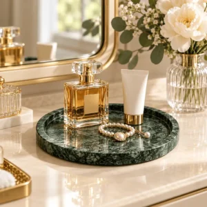 Поднос Verde Emerald, детайл на мраморните жилки